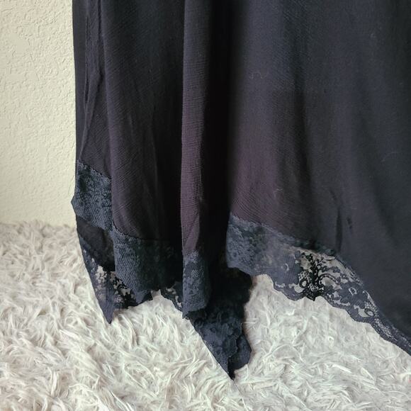 Intimately Free People Black Mesh Sleeveless Halter Asymmetric Hem Dress Size XS - Picture 5 of 12